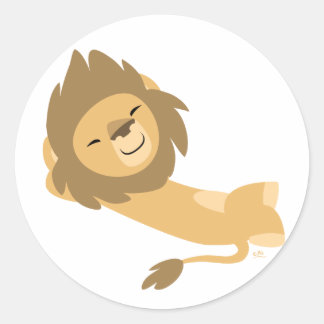 Siesta Cartoon Lion Rundaufkleber Runder Aufkleber