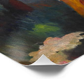 Siesta (Dame schläft in einem mediterranen Garten) Poster (Ecke)