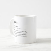Siesta Definition Spanisch Wörter in Englisch Kaffeetasse (Vorderseite Links)