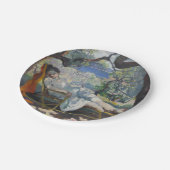 Siesta (Jeanne Resting in Beautiful French Garden) Pappteller (Schrägansicht)