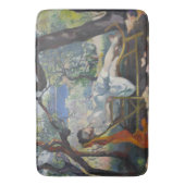 Siesta (Jeanne Sleeping in Mediterranean Garden) Badematte (Vorderseite Vertikal)