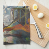 Siesta (Jeanne Sleeping in Mediterranean Garden) Geschirrtuch (Viertel Falte)