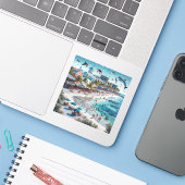 Siesta Key Beach Florida 3 Inch Vinyl Sticker (Laptop mit iPhone)