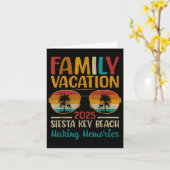 Siesta Key Beach Florida Matching Familienurlaub Karte (Gelbe Blume)