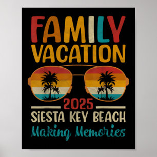 Siesta Key Beach Florida passendes Familienurlaub Poster