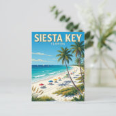 Siesta Key Beach Florida Postkarte (Stehend Vorderseite)