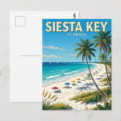 Siesta Key Beach Florida Postkarte (Vorne/Hinten)