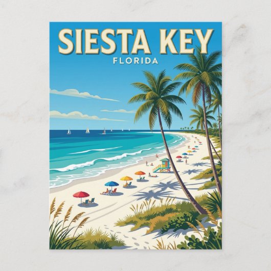 Siesta Key Beach Florida Postkarte (Vorderseite)