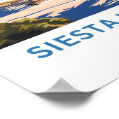 Siesta Key Beach Florida Reisedrucken Poster (Ecke)