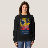 Siesta Key Beach Florida Retro Surfer Beach Distre Sweatshirt (Vorne ganz)