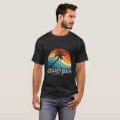 Siesta Key Beach Florida Tropical Beach Palm Tree T-Shirt (Vorne ganz)