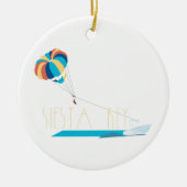 Siesta Key Beach Parasailing Keramik Ornament (Vorne)