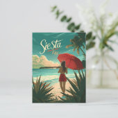 Siesta Key Beach Travel ad Postkarte (Stehend Vorderseite)