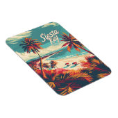 Siesta Key Beach Vintag Magnet (Rechte Seite)