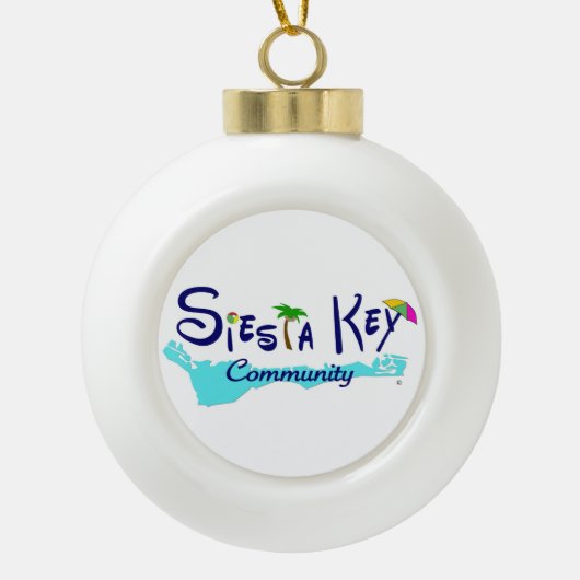 Siesta Key Community Ornament mit Baumdesign (Vorderseite)