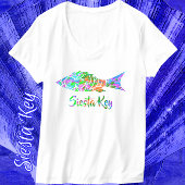 Siesta Key FL farbenfroher Fisch T-Shirt