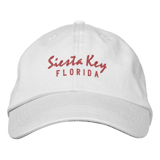 Siesta Key Florida bestickt Baseballhut Bestickte Baseballkappe (Vorderseite)
