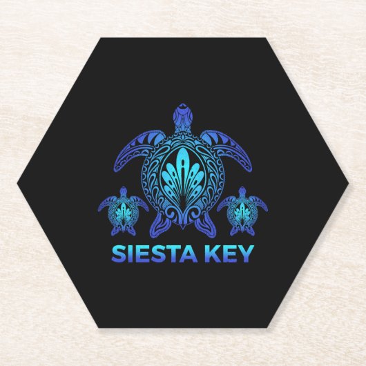 Siesta Key Florida FL Ocean Blue Turtle Souvenirs Untersetzer (Vorderseite)