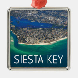 Siesta Key Florida Island View Ornament Aus Metall