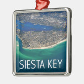 Siesta Key Florida Island View Ornament Aus Metall (Links)