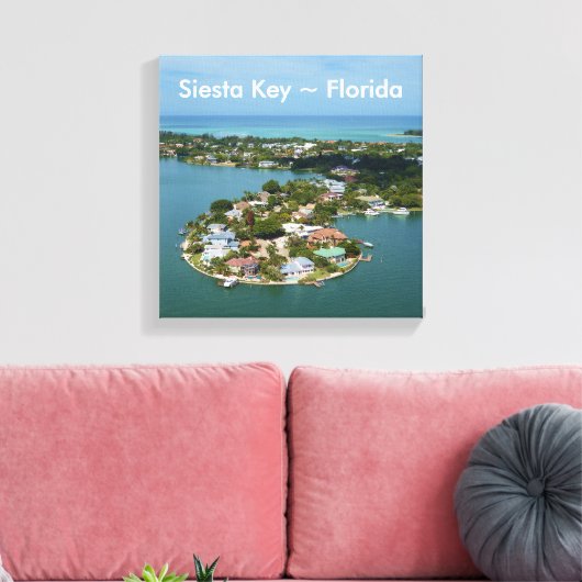 Siesta Key, Florida Leinwand (Insitu (Wohnzimmer))