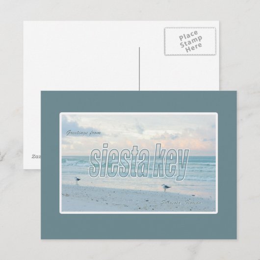 Siesta Key, Florida Postkarte (Vorne/Hinten)