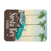 Siesta Key Florida Reiseplakat Magnet (Horizontal)
