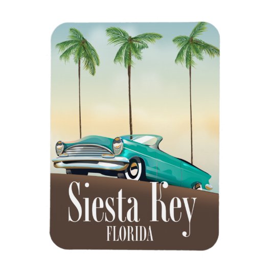 Siesta Key Florida Reiseplakat Magnet (Vertikal)