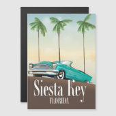 Siesta Key Florida Reiseplakat Magnetkarte (Vorne/Hinten)