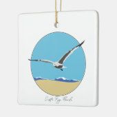 Siesta Key, Florida Sea Gull über Strand Keramikornament (Links)