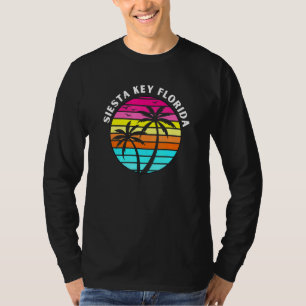Siesta Key Florida Sonnenuntergang Palmen Familie  T-Shirt