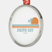 Siesta Key Florida Sun Palm Trees Ornament Aus Metall (Links)