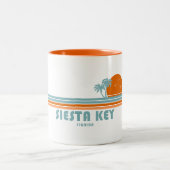 Siesta Key Florida Sun Palm Trees Zweifarbige Tasse (Mittel)