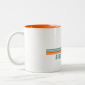 Siesta Key Florida Sun Palm Trees Zweifarbige Tasse (Links)