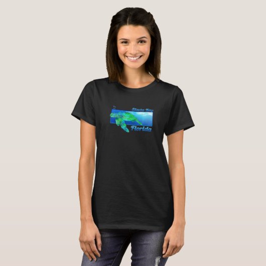 Siesta Key Florida Swimming Sea Turtle T-Shirt (Vorne ganz)