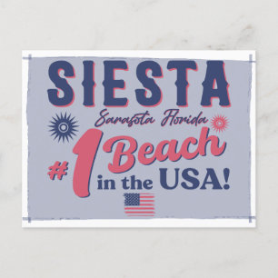 Siesta Key Florida Vintage-Souvenir FL Retro-Stran Postkarte