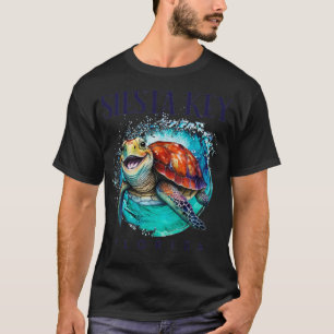 Siesta Key Florida Wasserfarbener Happy Sea Turtle T-Shirt