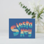 Siesta Key in den Farben von Sonnenuntergang Postkarte (Stehend Vorderseite)