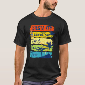 Siesta Key Island Florida Beach Vacation Sand Sea  T-Shirt