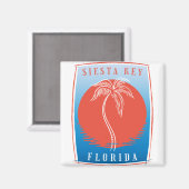 Siesta Key Palm Tree Magnet (Vorderseite/Rückseite)