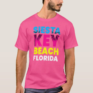 Siesta Key Strand Florida Urlaub Souvenir Bunt T-Shirt