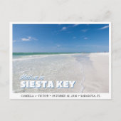 Siesta Key Wedding Florida Save the Date Postkarte (Vorderseite)
