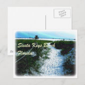 Siesta Keys Beach, Florida Apparel Postkarte (Vorne/Hinten)