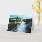 Siesta Keys Beach, Florida Grußkarten Karte (Gelbe Blume)