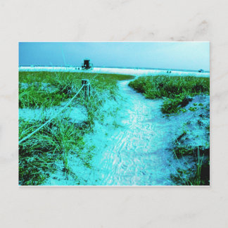 Siesta Keys Beach in farbigen Randmotiven Geschenk Postkarte