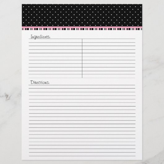 Siesta Motel Recipe Letterhead - TBA (Vorderseite)