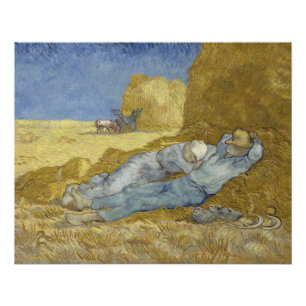 Siesta nach Hirse durch Vincent van Gogh Poster