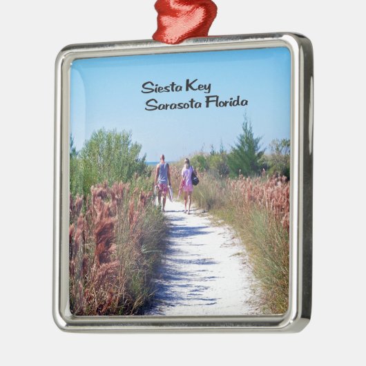 Siesta-Schlüssel Silbernes Ornament (Links)