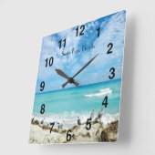 Siesta-Schlüsselflorida-Wanduhr Quadratische Wanduhr (Winkel)