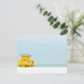 Siesta-Strand-Gelb Postkarte (Stehend Vorderseite)